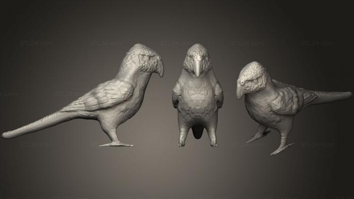 Статуэтки животных (Фигурка попугая, STKJ_1258) 3D модель для ЧПУ станка